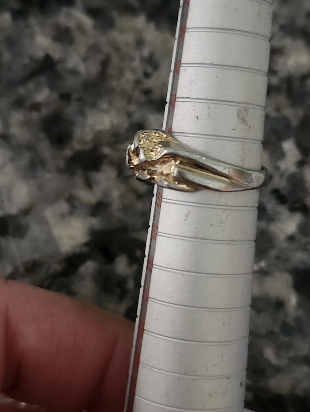 Two Tone Gold Nugget Ring Size 5